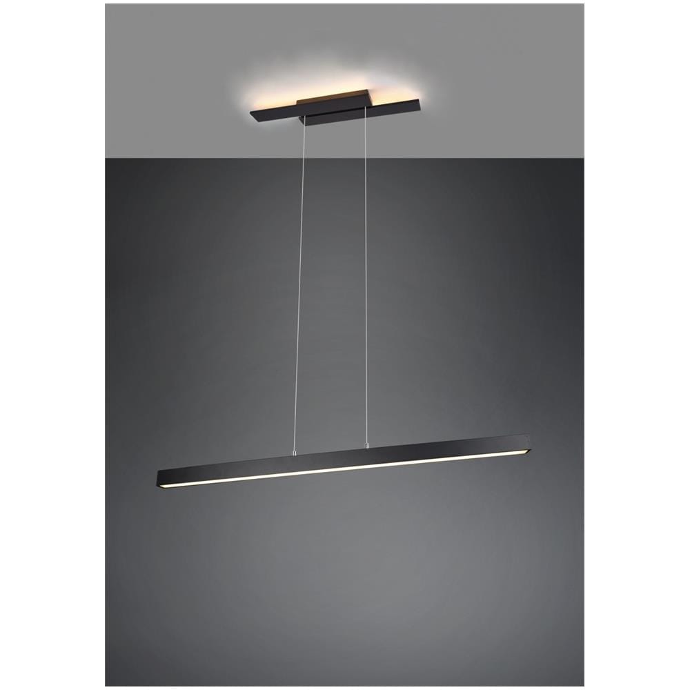 Belfast Sospensione Anche Retro-illuminata Con Diffusore A Bi-emissione Antracite L. 115,5cm - Foto 1