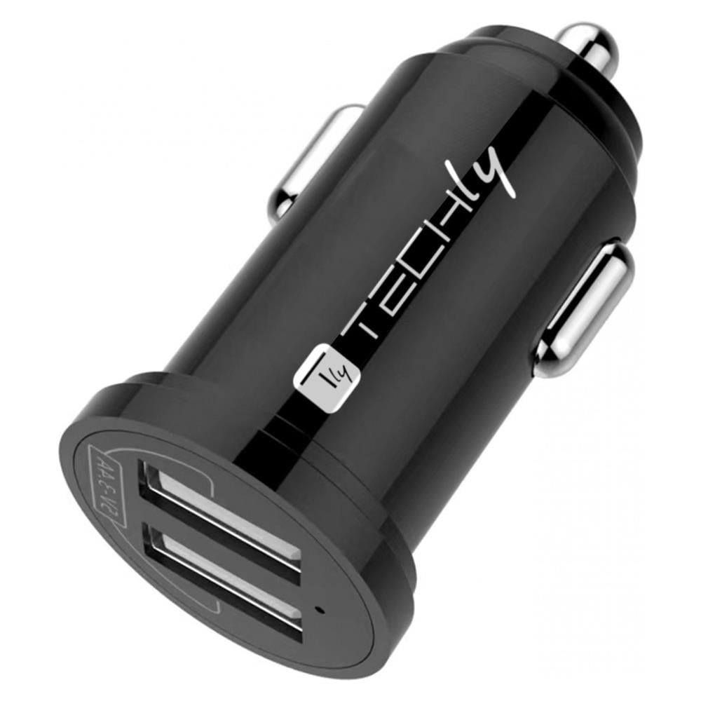 Mini Caricatore Da Auto 2 Porte Usb-a 12w / 2.4a Nero - Foto 1