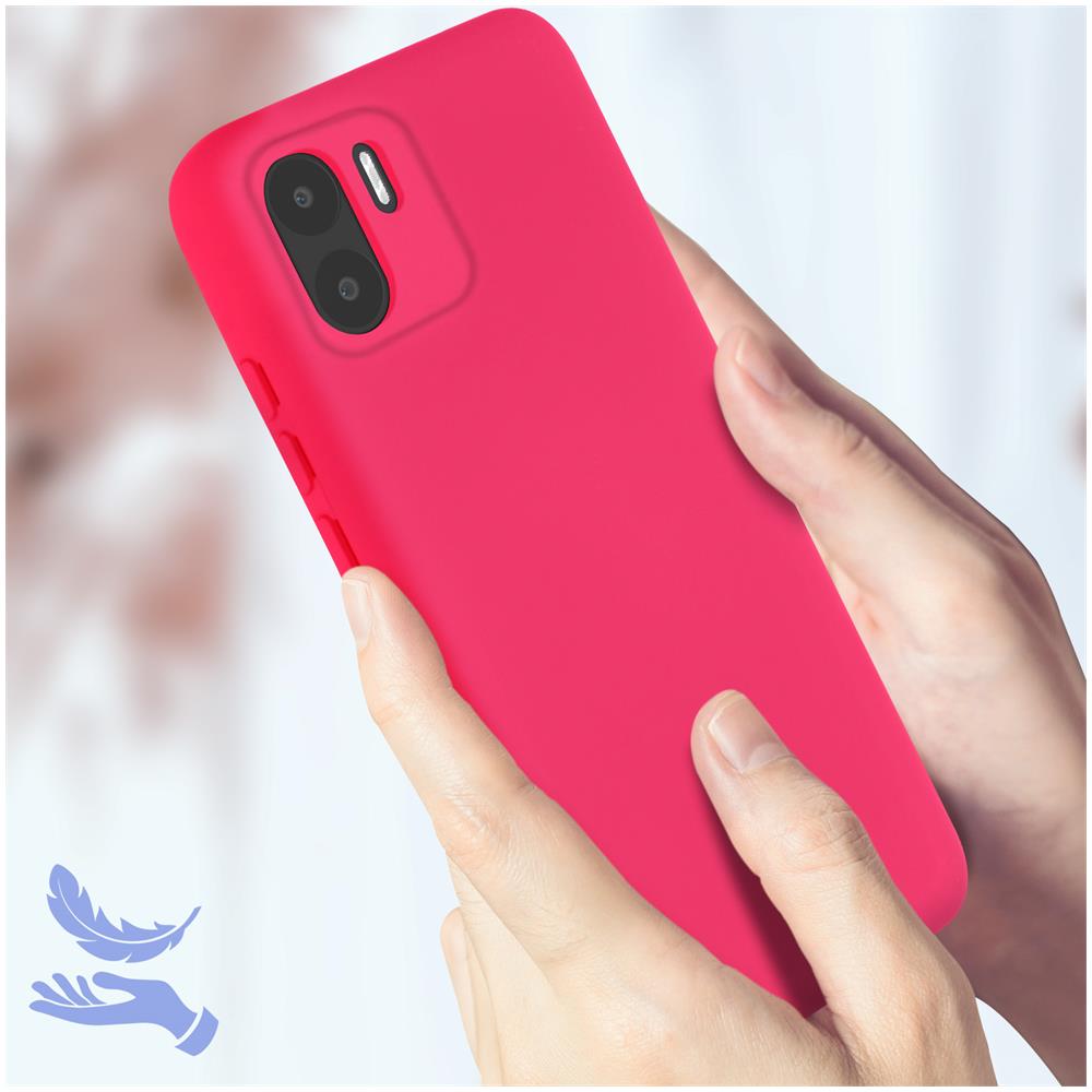 Cover Per Xiaomi Redmi A1 E A2 In Silicone Semi-rigido Soft-touch Corallo - Foto 2