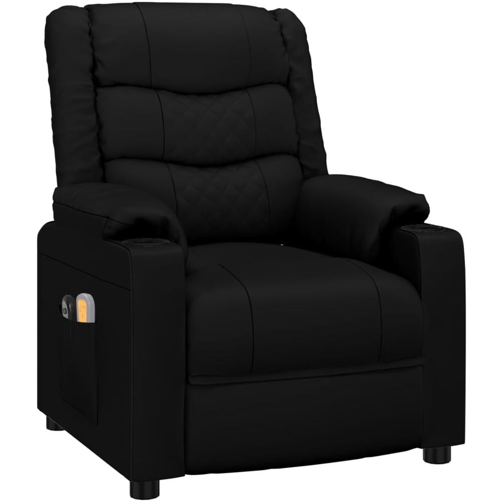 Poltrona Massaggiante Elettrica Nera in Similpelle - Foto 2