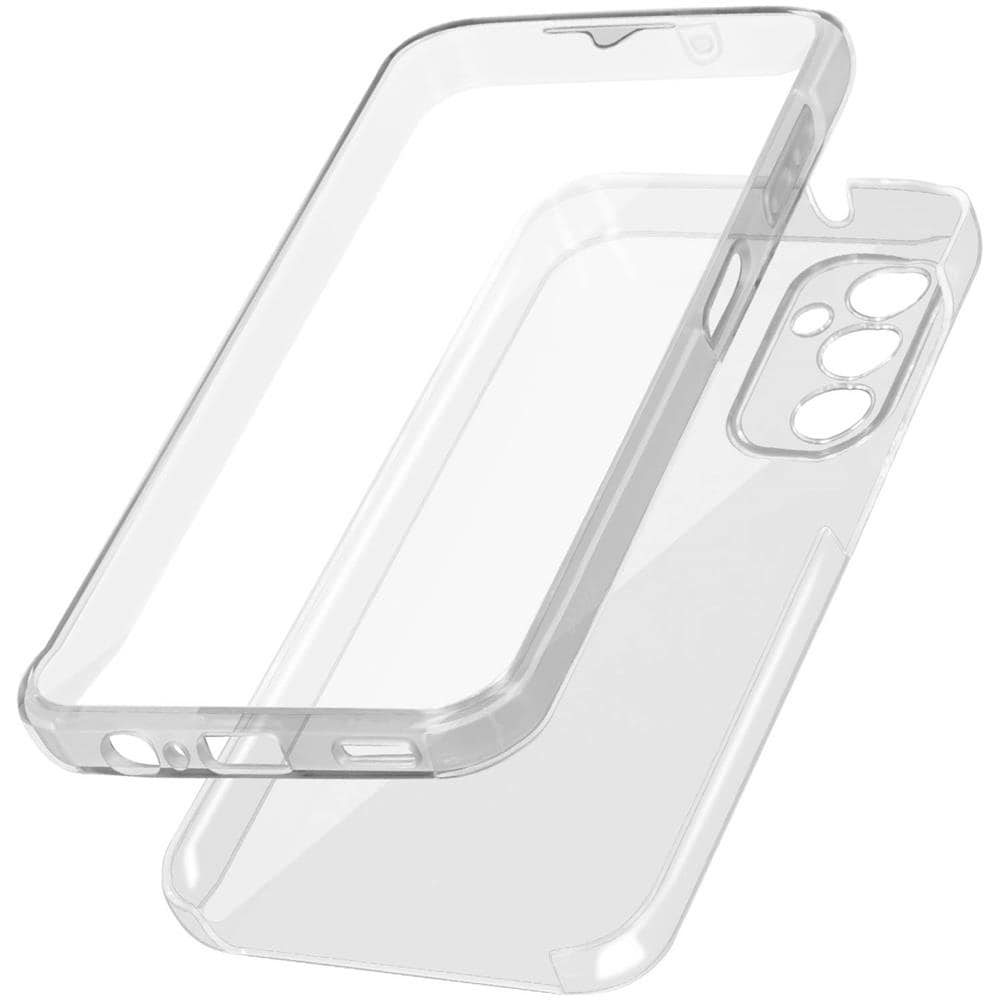 Cover 360° Per Samsung Galaxy A14 Retro Rigido E Fronte Flessibile Trasparente - Foto 1