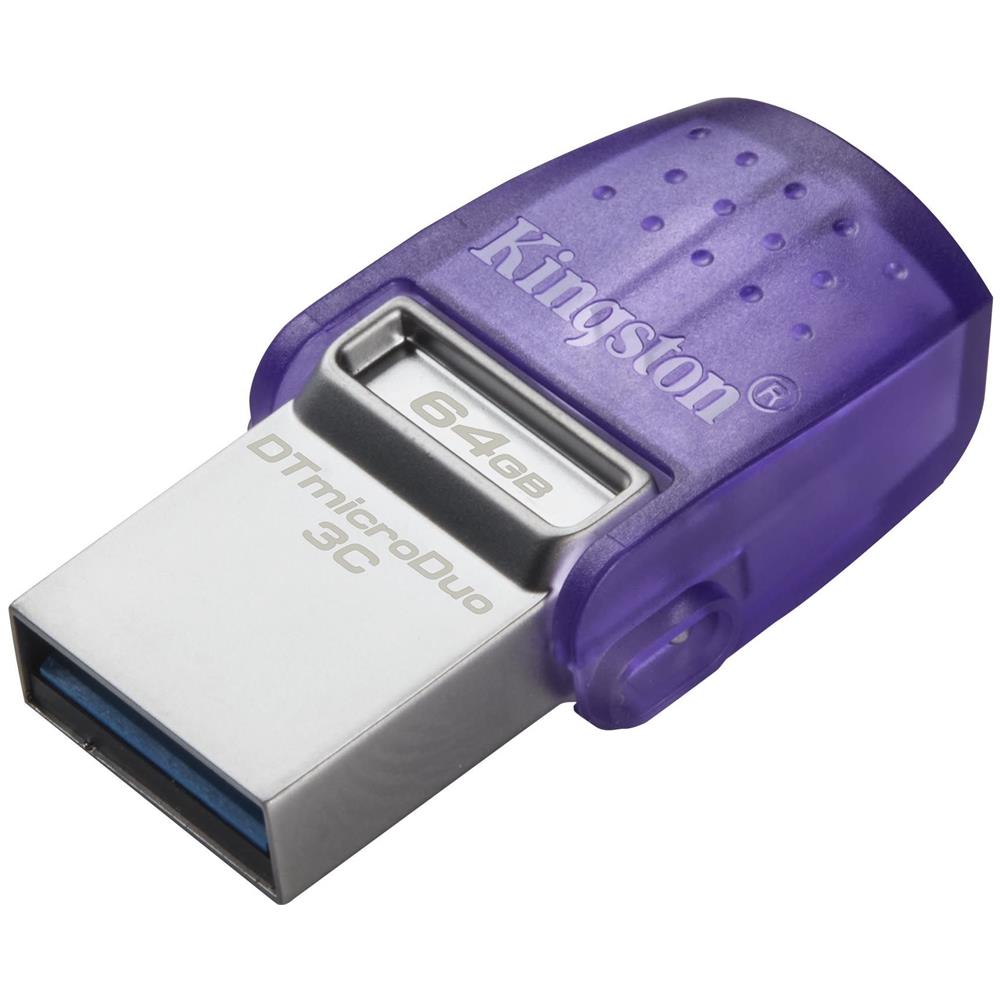 DataTraveler microDuo 3C unità flash USB 64 GB USB Type-A / USB Type-C 3.2 Gen 1 (3.1 Gen 1) Porpora, Acciaio inossidabile - Foto 2