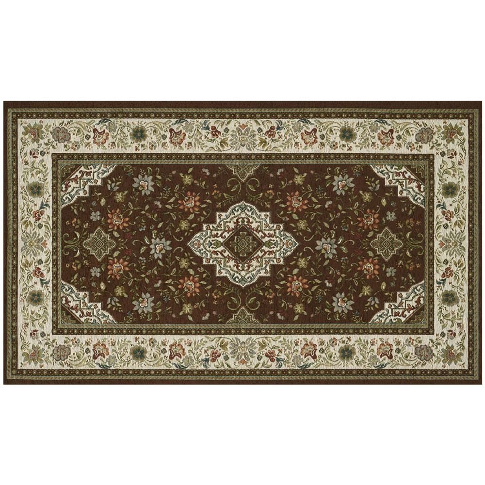 Tappeto Salotto Camera Velour Antiscivolo Mod. Tabriz Suardi Vari Colori 85x150cm Marrone - Foto 1