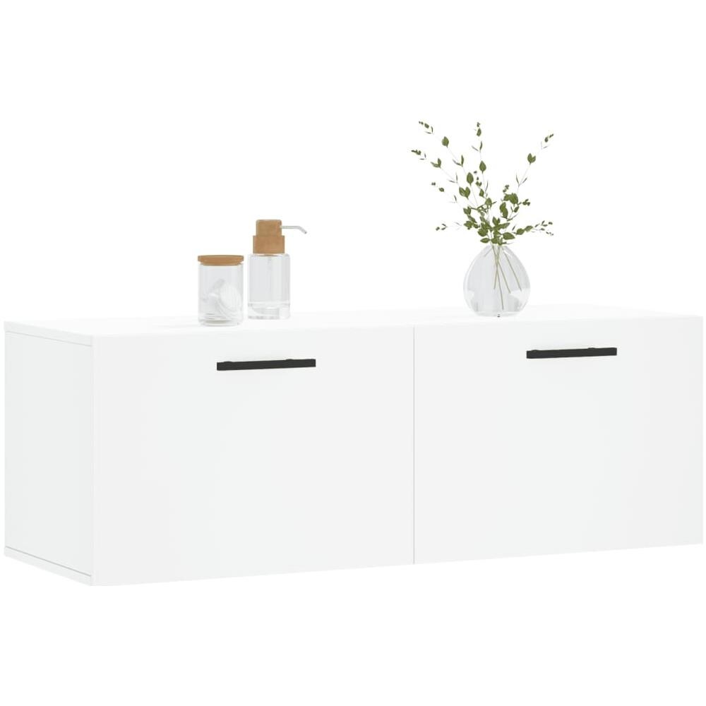 Mobile A Parete Bianco 100x36,5x35 Cm In Legno Multistrato - Foto 3