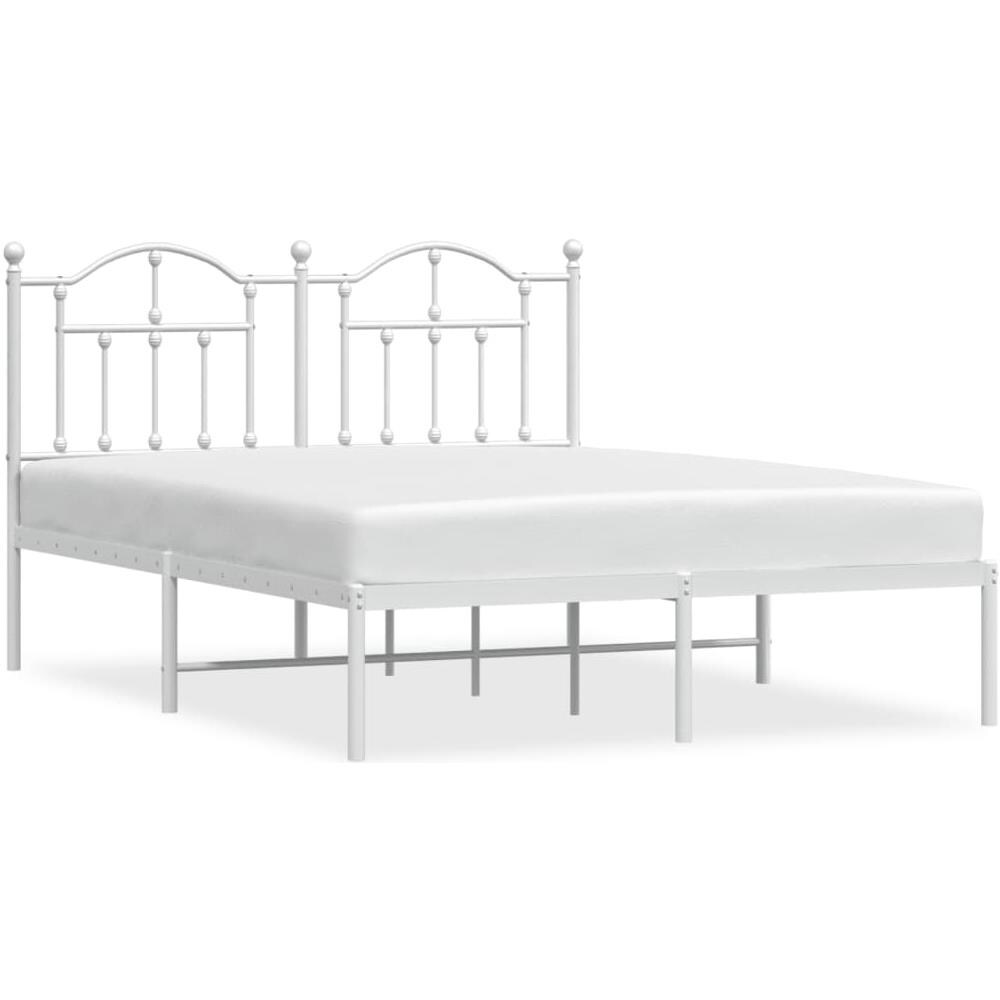 Giroletto Con Testiera Metallo Bianco 135x190 Cm - Foto 2