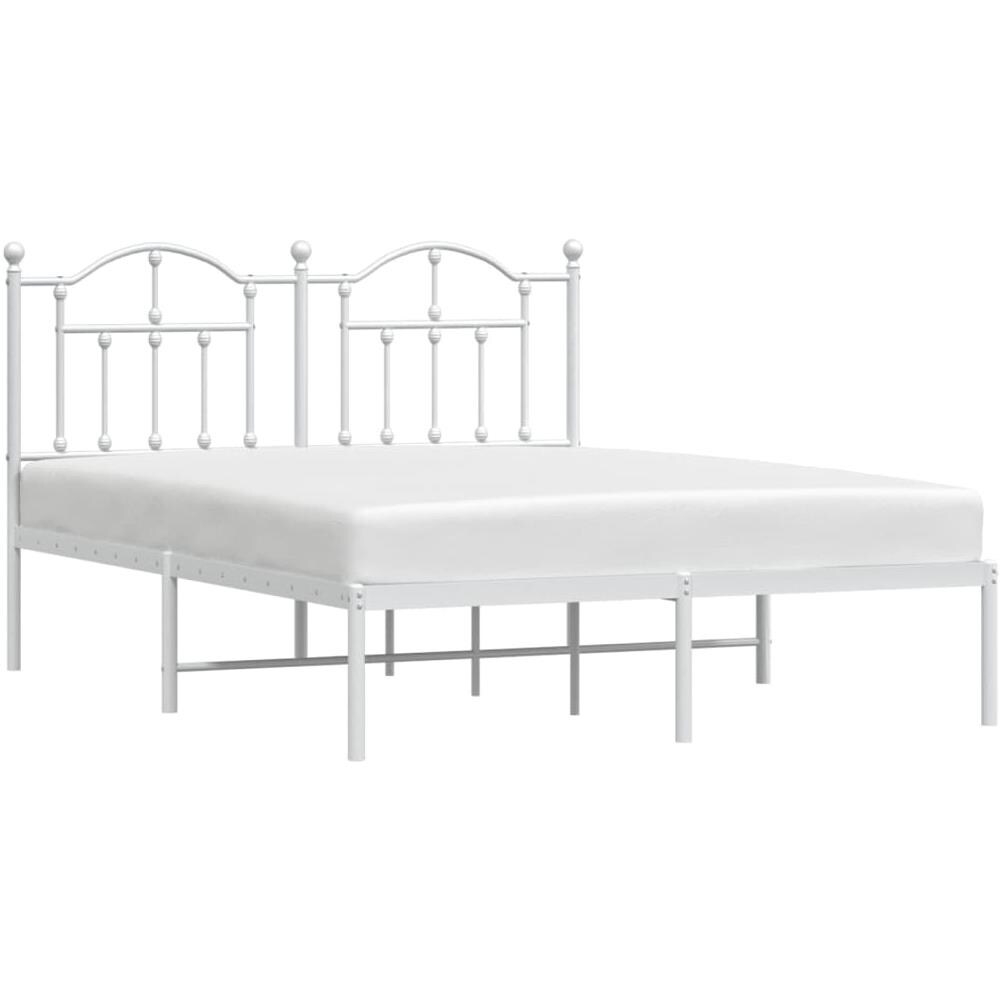 Giroletto Con Testiera Metallo Bianco 135x190 Cm - Foto 3