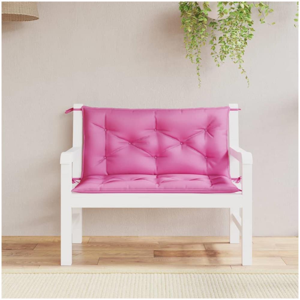 Cuscini Per Panca Da Giardino 2 Pz Rosa 100x50x7 Cm In Tessuto - Foto 1