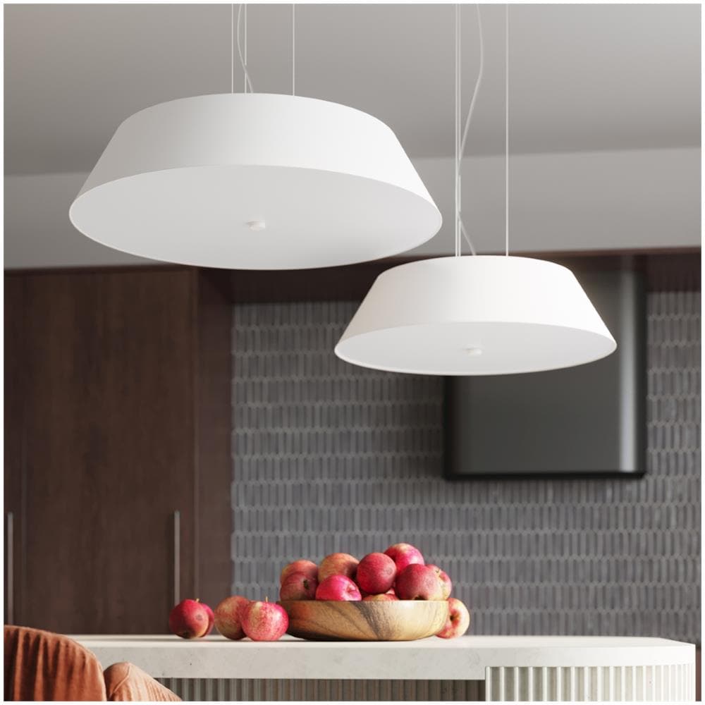 Lampadario Vega 60 Bianco Sl. 0765 - Minimalista Lampadari Bianco 105x60x60 Cm - Foto 1