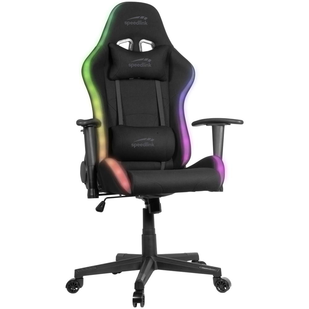 SL-660009-BK sedia per videogioco Sedia da gaming per PC Seduta imbottita Nero - Foto 1