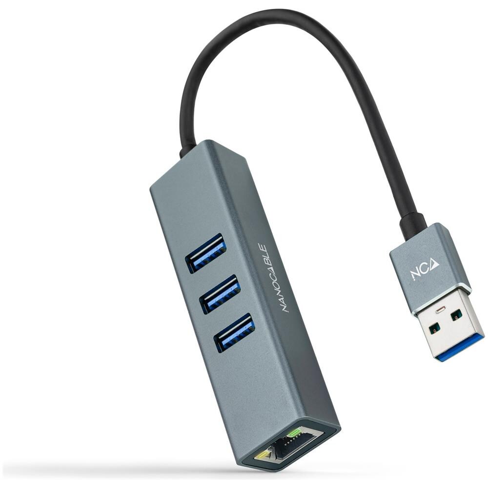 10.03.0407 replicatore di porte e docking station per laptop Cablato USB 3.2 Gen 1 (3.1 Gen 1) Type-A Grigio - Foto 1
