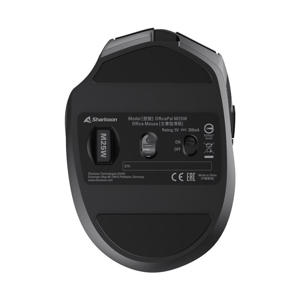 OfficePal M25W mouse Giocare Mano destra RF Wireless + USB Type-C Ottico 4000 DPI - Foto 2