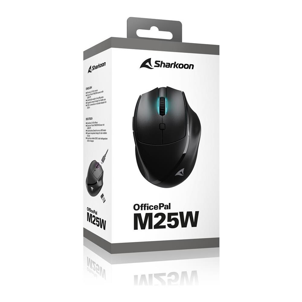 OfficePal M25W mouse Giocare Mano destra RF Wireless + USB Type-C Ottico 4000 DPI - Foto 8