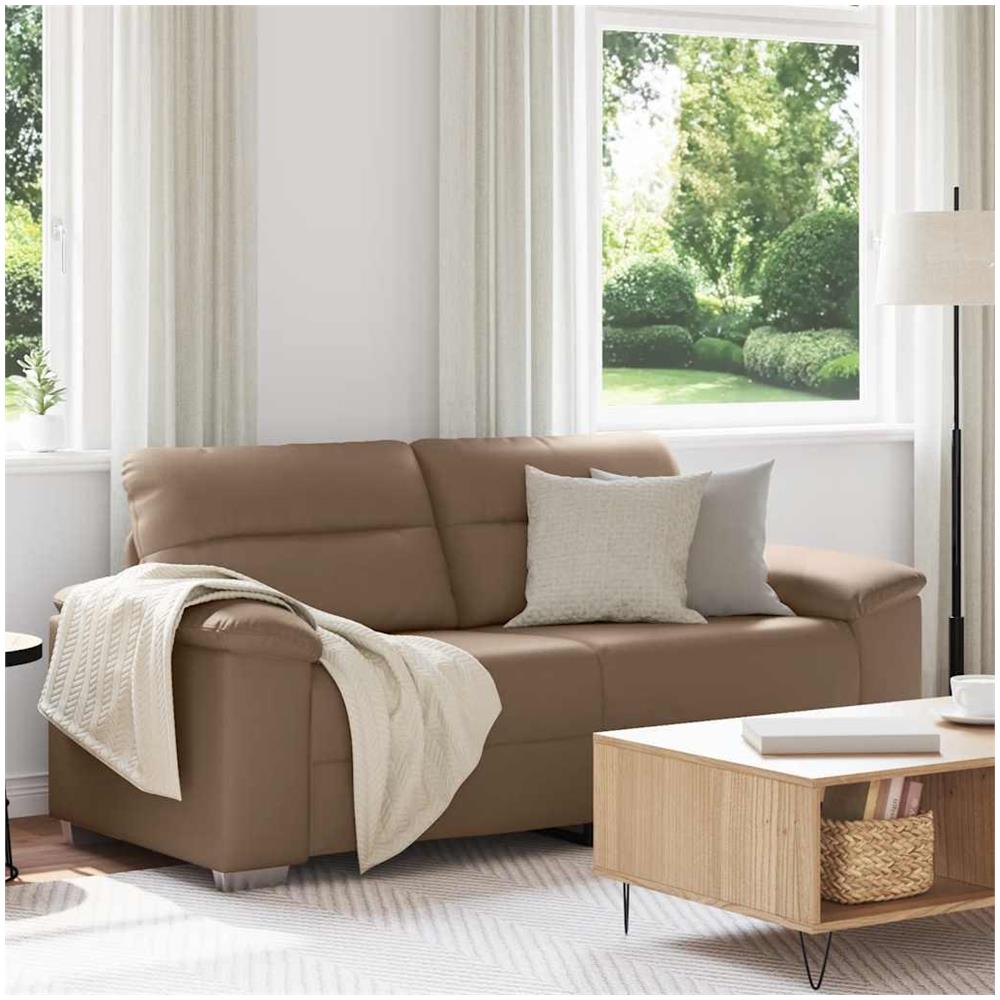 Divano a 2 Posti Cappuccino 140 cm in Similpelle - Foto 2