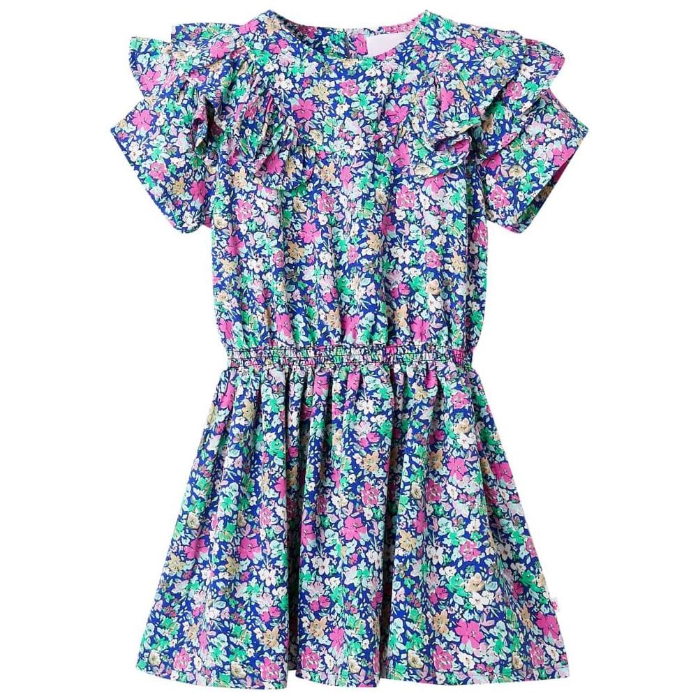 Abito da Bambina con Maniche a Volant Blu Cobalto 104 - Foto 1