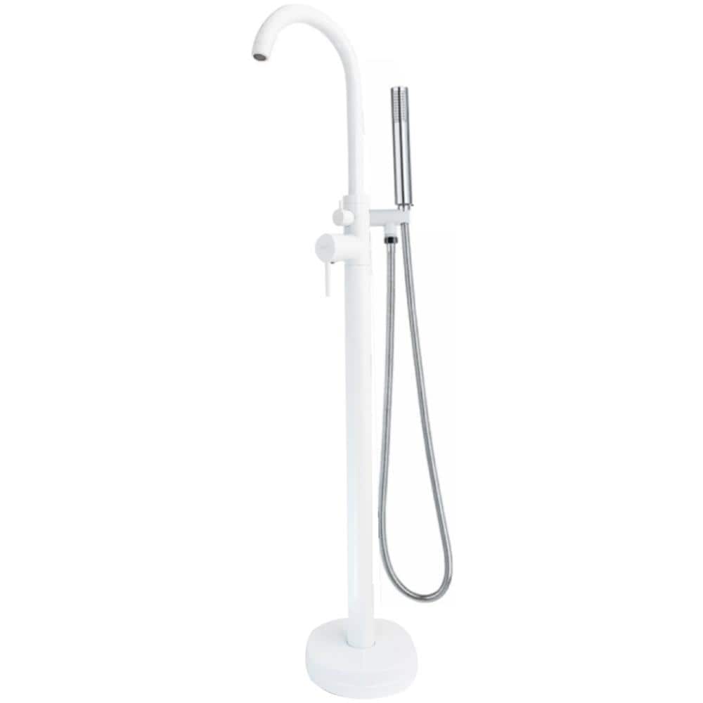 Rubinetto per vasca da bagno indipendente, Blackswan, tipo M12, modello bianco, misura 112 cm - Foto 1