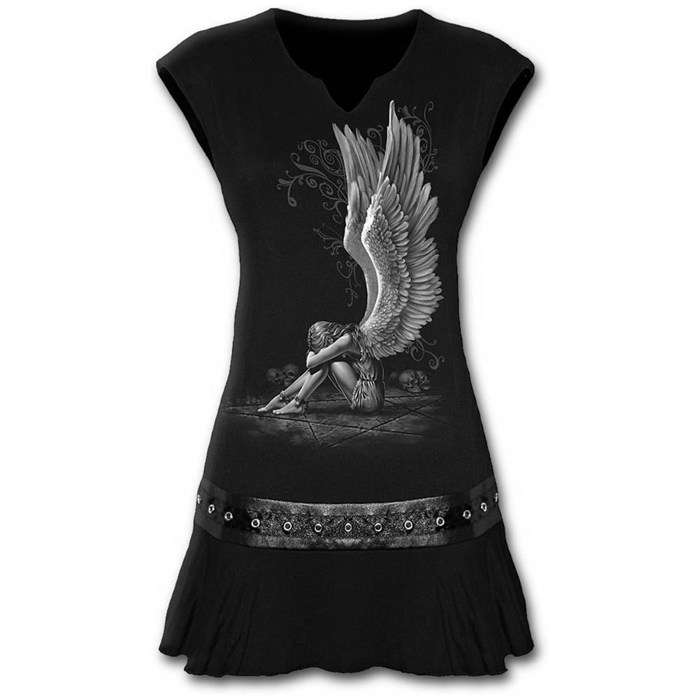 Spiral - Enslaved Angel - Stud Waist Mini Dress Black (Abito Donna Tg. XL)  - Foto 1