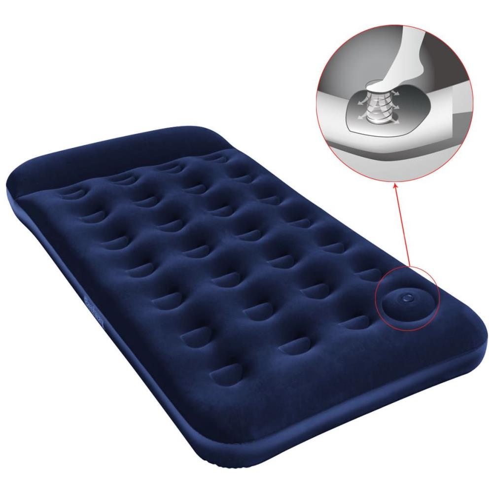 67224 Materasso Gonfiabile Floccato Con Pompa 188 X 99 X 28 Cm - Foto 2