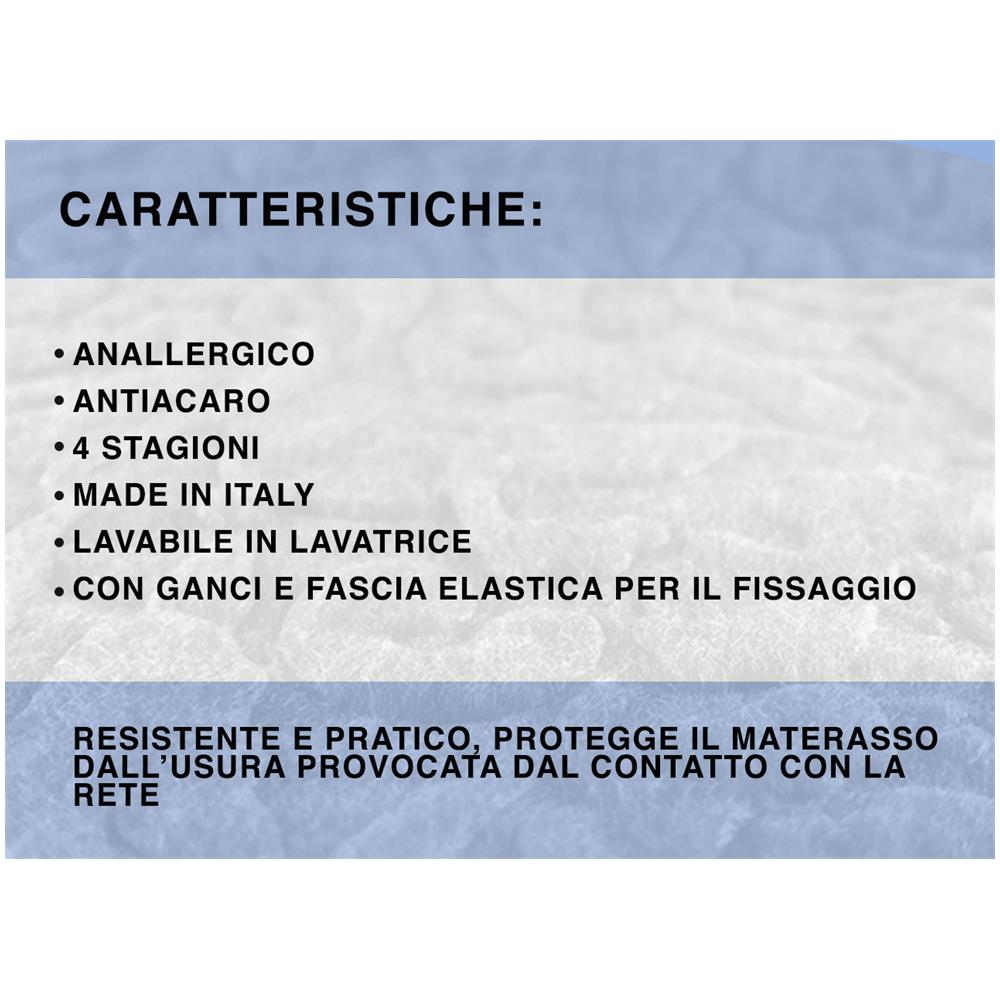 Coprirete Alba Protezione Rete Letto In 100% Poliestere Made Italy Matrimoniale Coprirete Alba - Foto 2