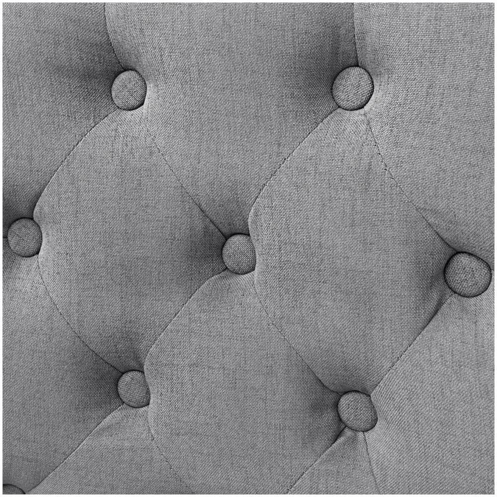 2 Pz Sedie Sala Da Pranzo Stoffa Grigio Chiaro Legno Di Quercia - Foto 2