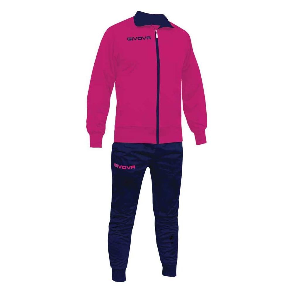 Tuta Torino Givova - Completo Di Giacca A Manica Lunga E Pantalone Di Colore Fuxia / blu Taglia 3xl - Foto 1