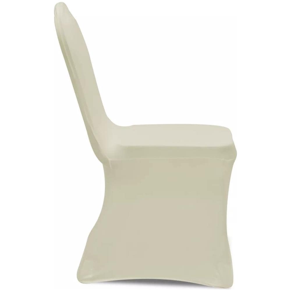 a tinta unita Large Beige Set of 2 in tessuto peluche di elastan a pelo corto Fodera elasticizzata in velluto per sedia per la decorazione della casa