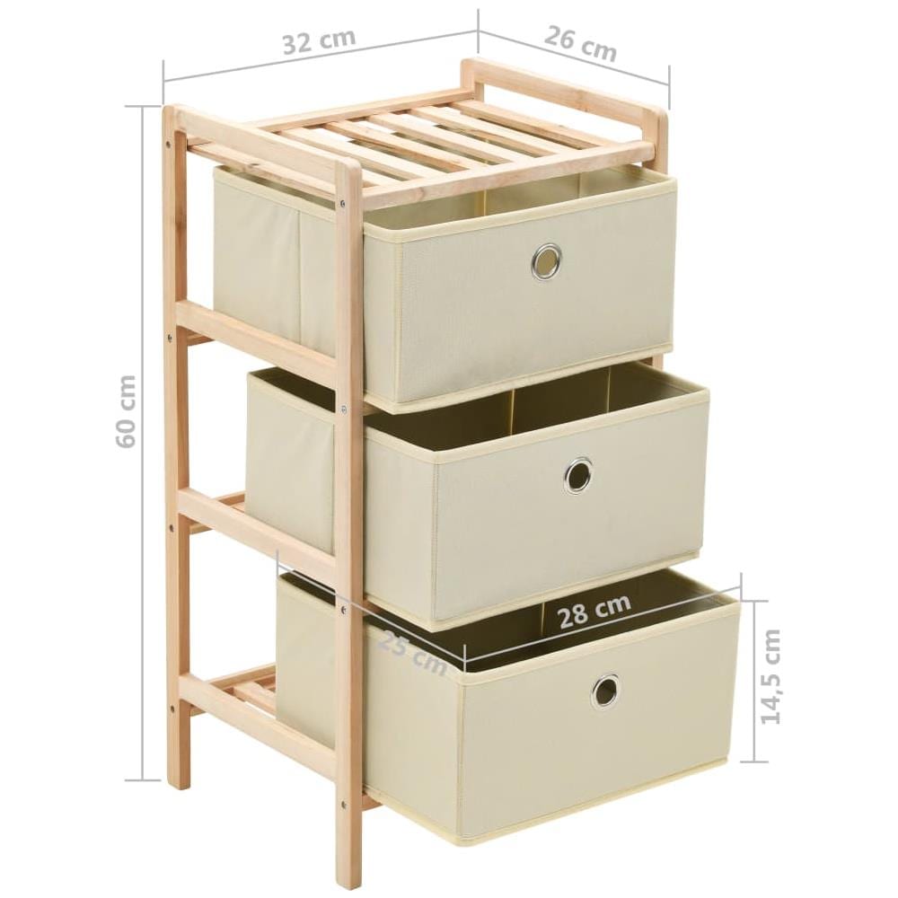 Armadietti 2 Pz Con 6 Cesti In Tessuto E Legno Di Cedro Beige - Foto 7