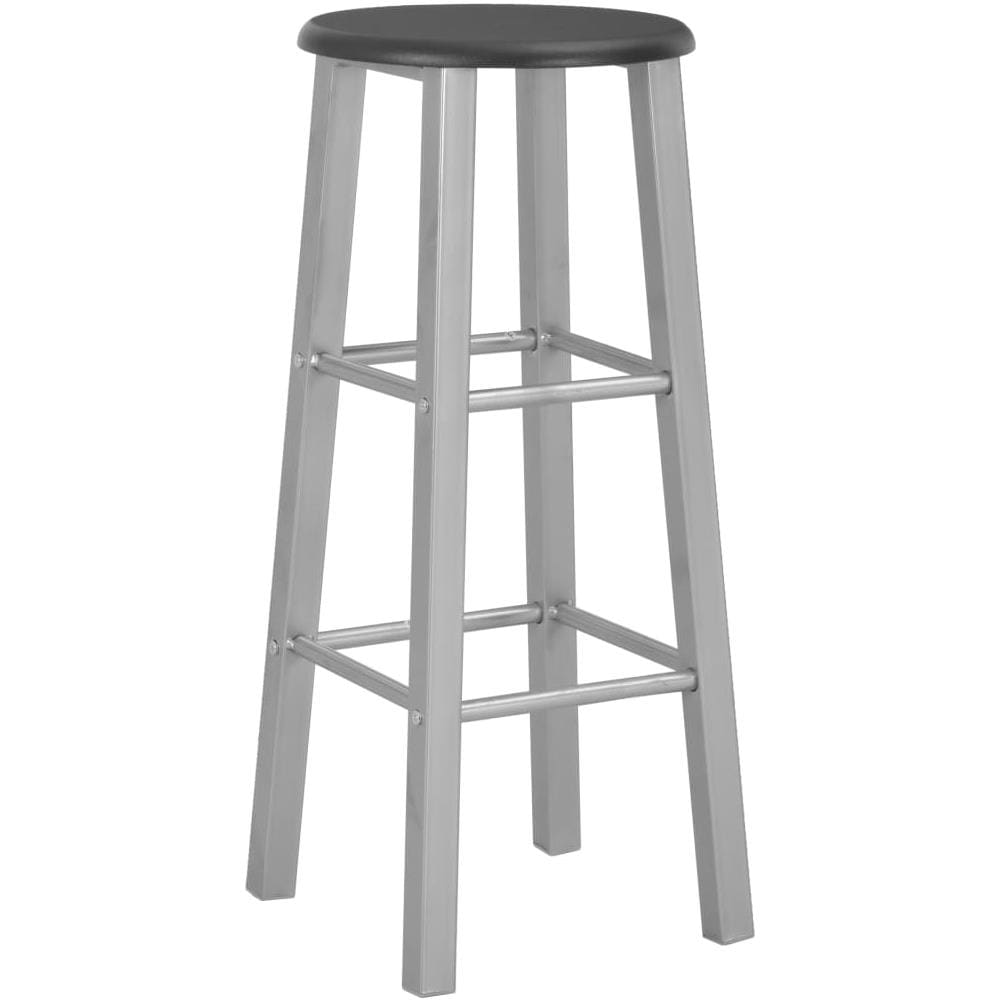 Sgabelli Da Bar 2 Pz Argento In Mdf - Foto 2