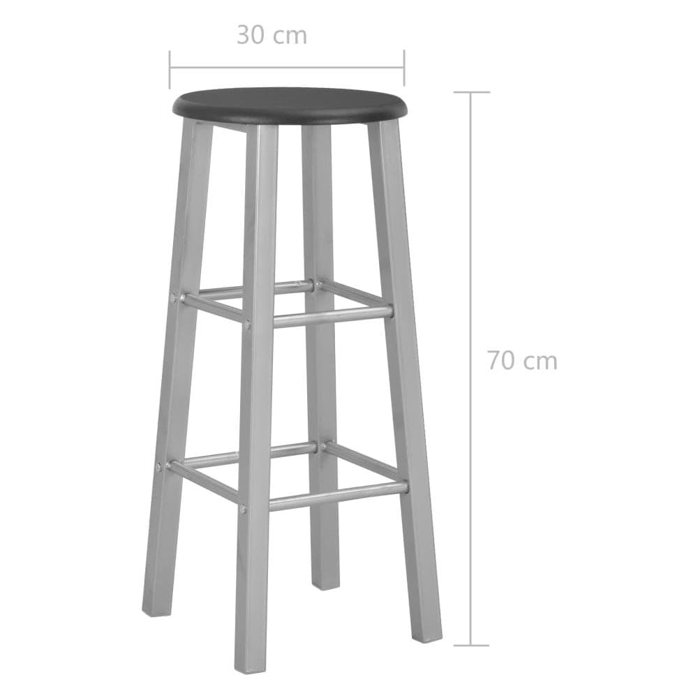 Sgabelli Da Bar 2 Pz Argento In Mdf - Foto 12