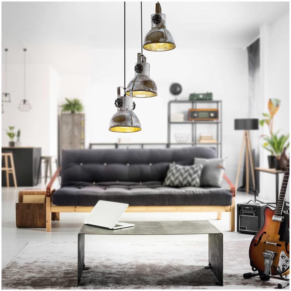 Lampadario Barnstaple Con 2 Lampadine Patina Bruna E Nero - Foto 2