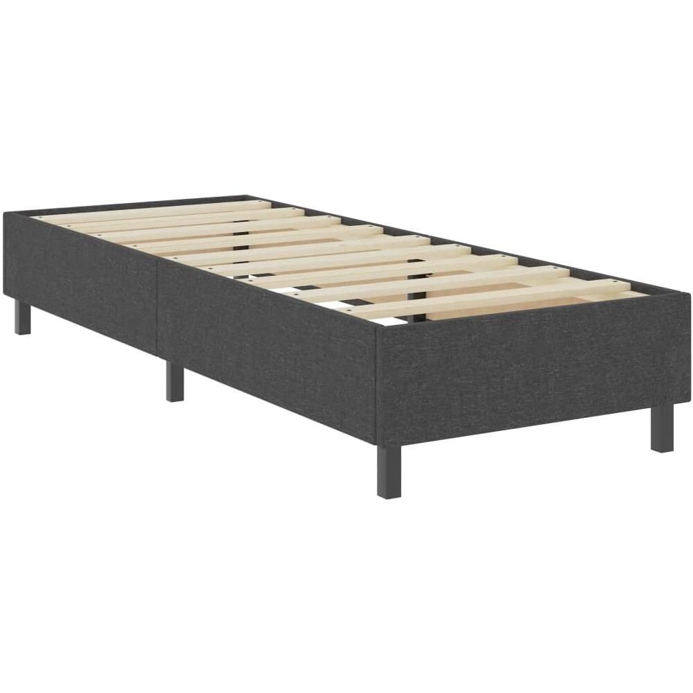 Letto a Molle Grigio in Tessuto 90x200 cm - Foto 2