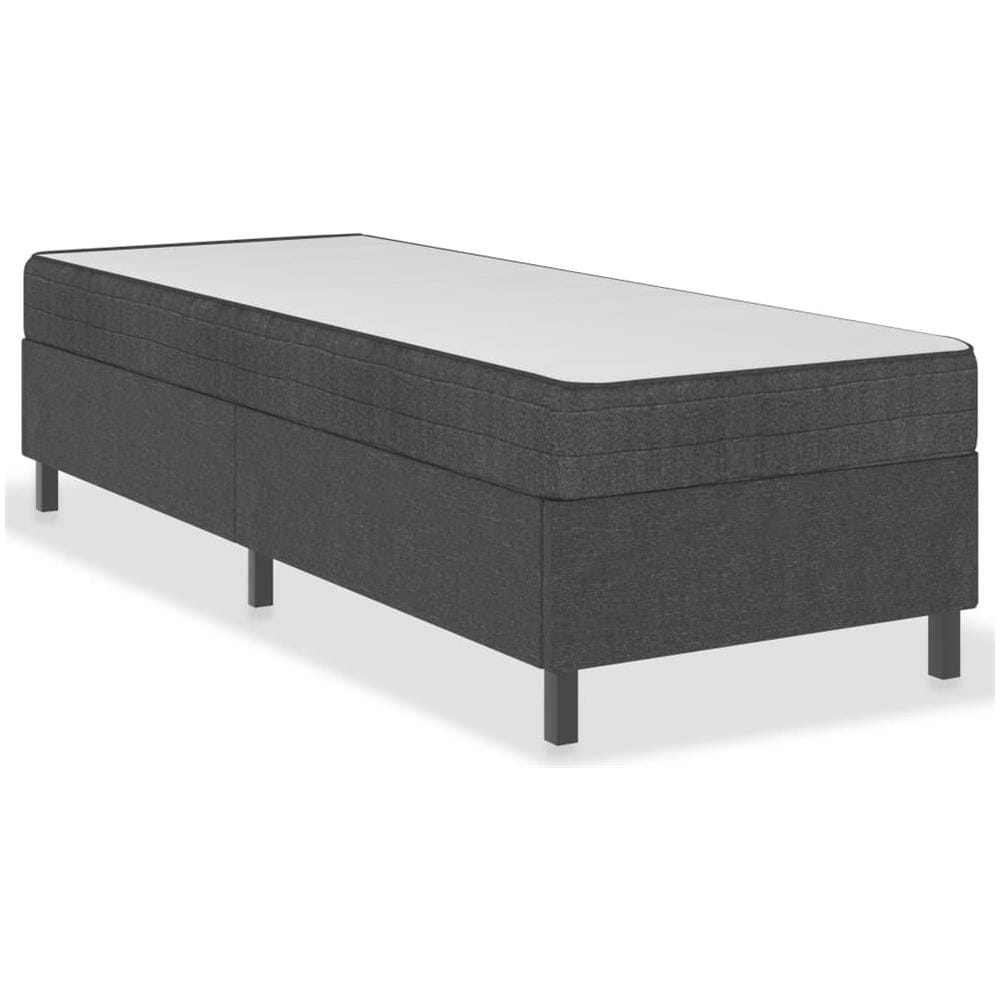 Letto a Molle Grigio in Tessuto 90x200 cm - Foto 1