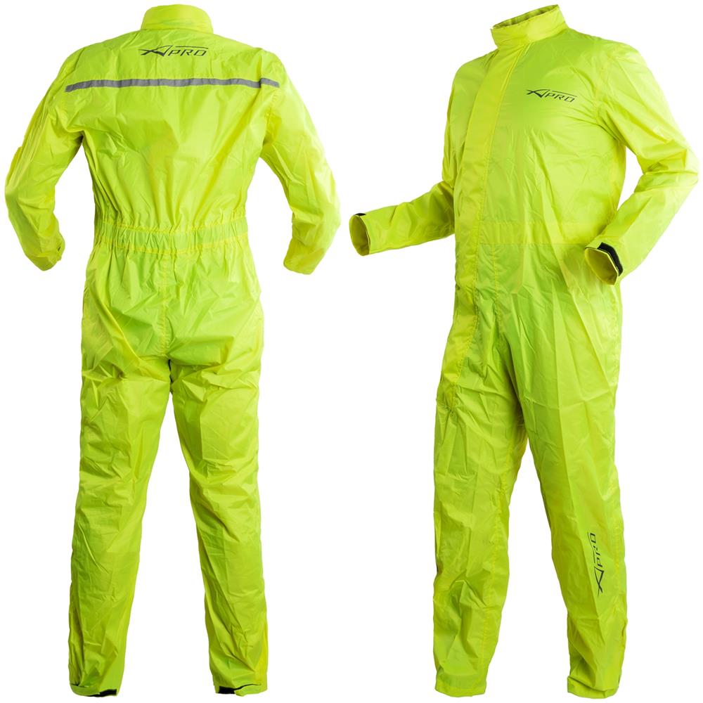 Tuta Intera Anti Pioggia Marsupio Acqua Moto Impermeabile Ripieghevole Fluo Xs - Foto 1