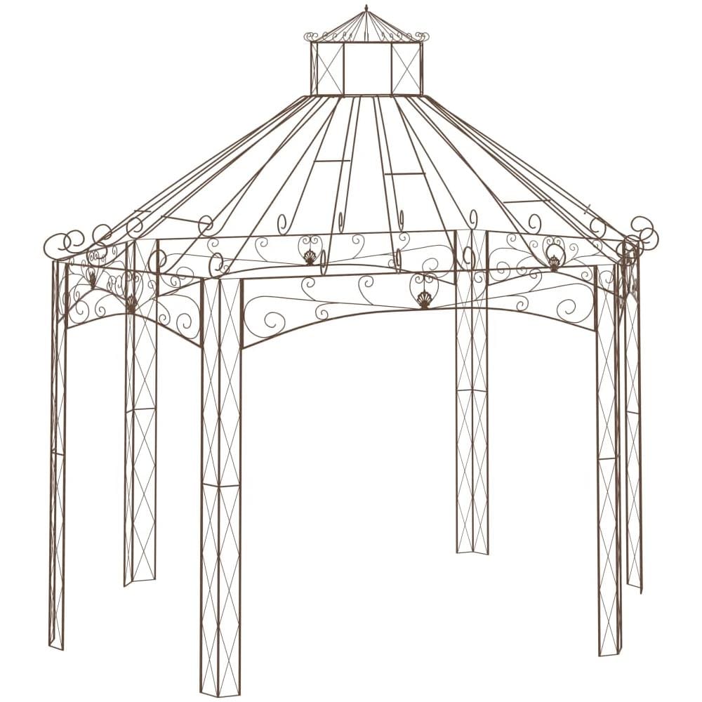 Padiglione da Giardino Marrone Anticato 400x258x378 cm in Ferro - Foto 1