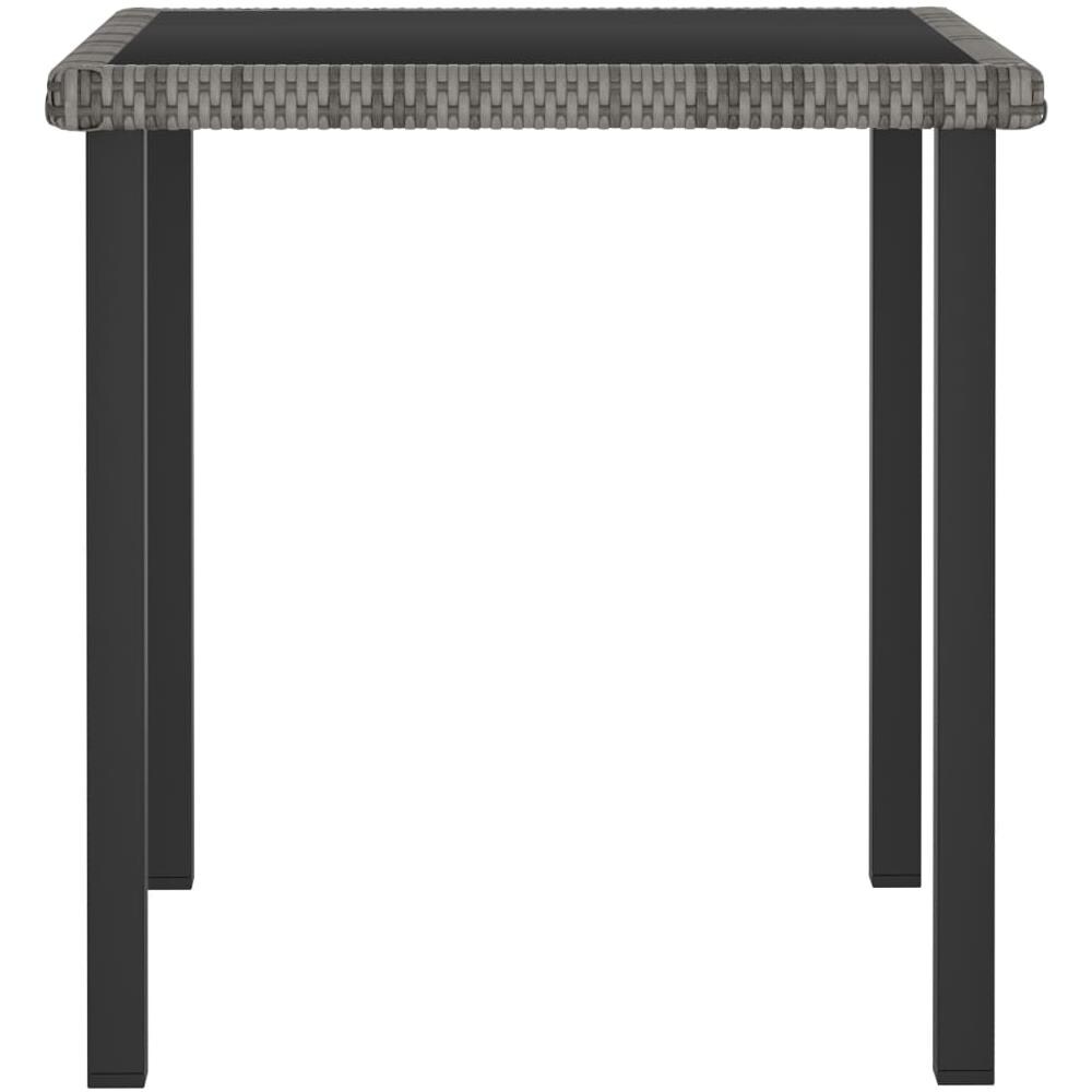 Set da Pranzo da Giardino 3 pz in Polyrattan Grigio - Foto 3