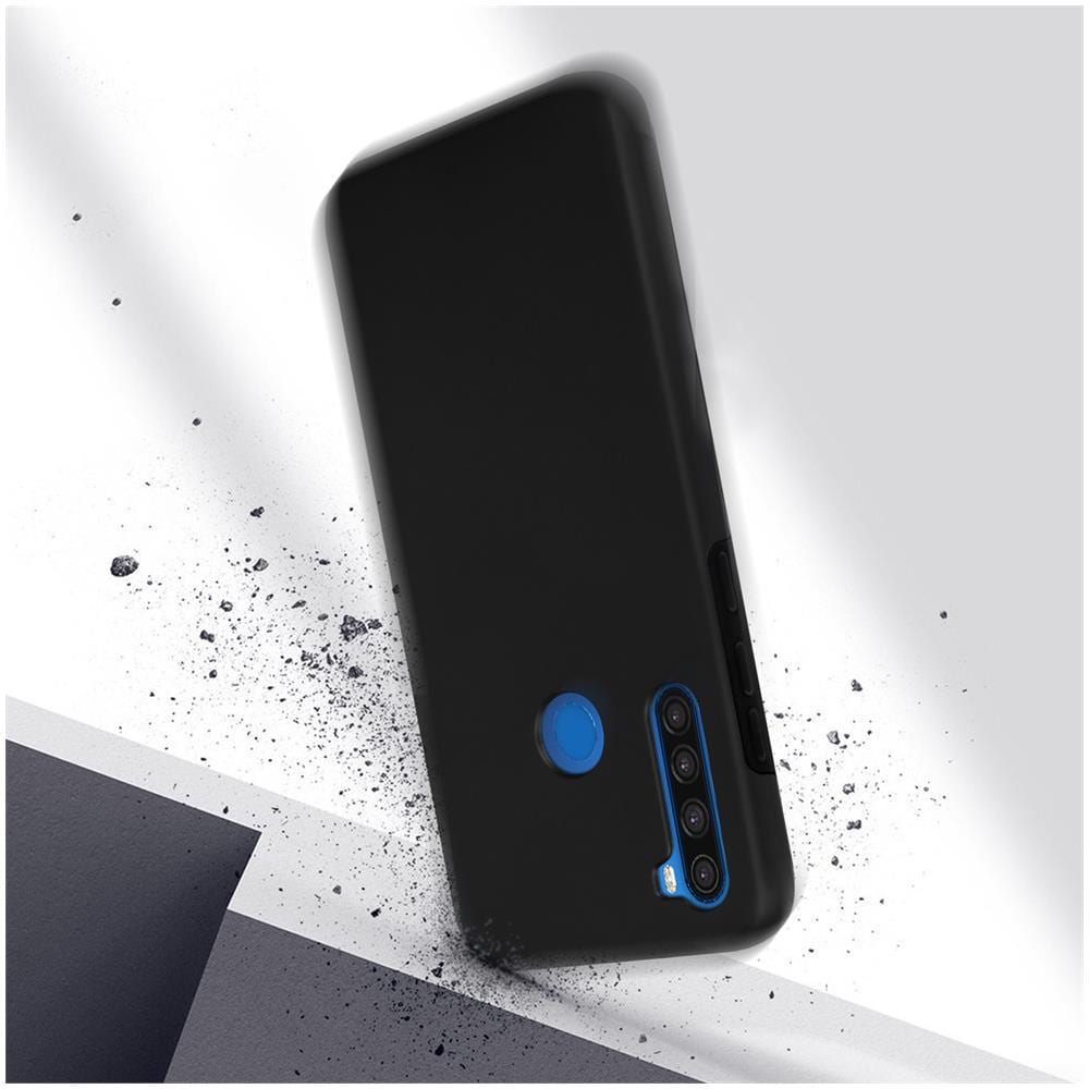 Cover Xiaomi Redmi Note 8 / 8 2021 Retro Rigido E Fronte Flessibile - Nera - Foto 5