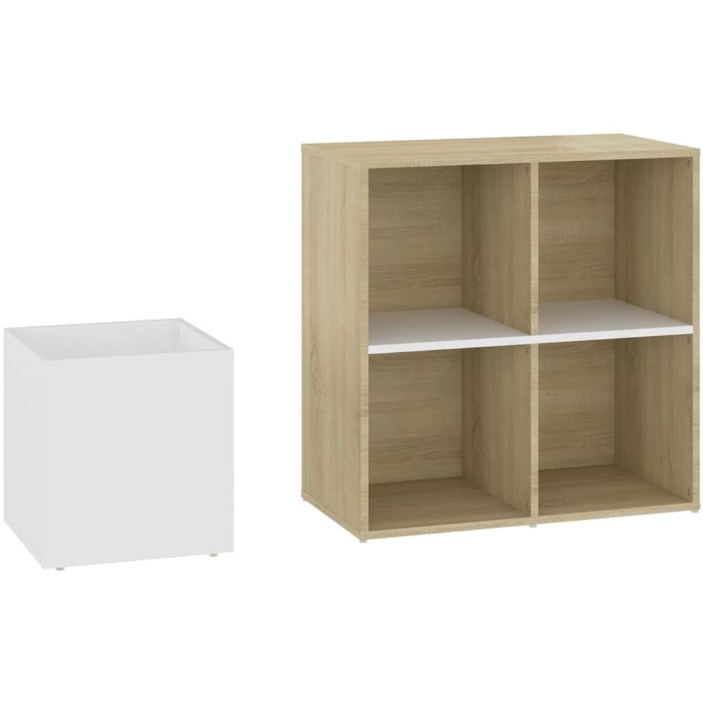 Scarpiera Ingresso Bianco Rovere Sonoma 105x35,5x70 Multistrato - Foto 8