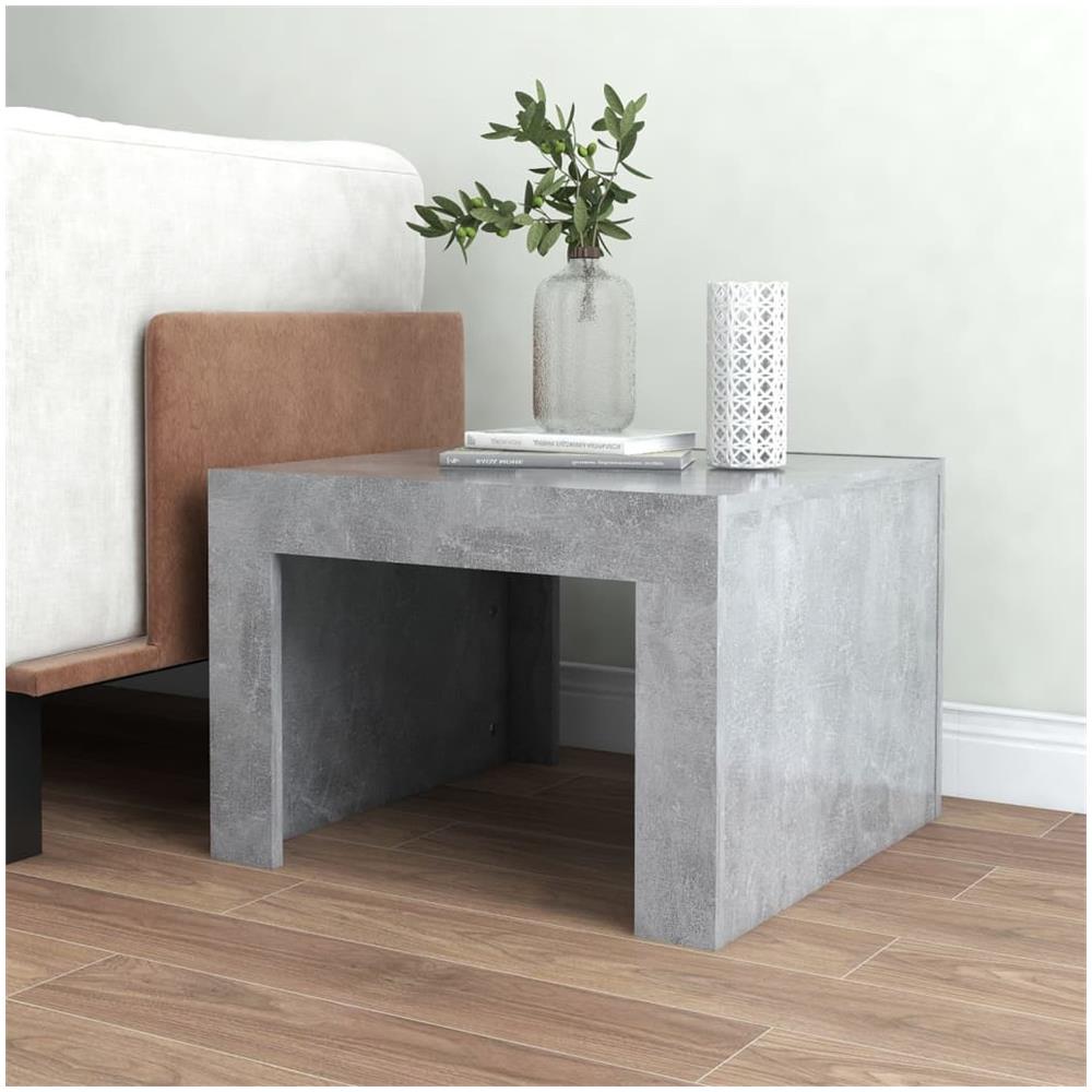 Tavolino da Salotto Grigio Cemento 50x50x35 cm in Truciolato - Foto 2