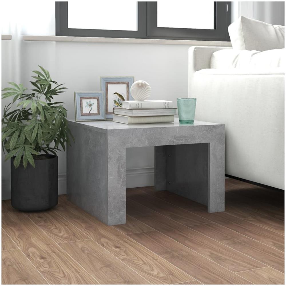 Tavolino da Salotto Grigio Cemento 50x50x35 cm in Truciolato - Foto 3