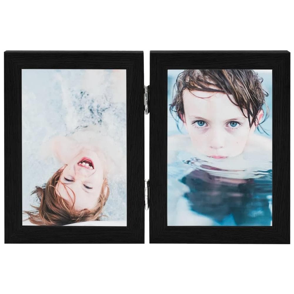 Cornice Portafoto A Libro Nera Per 2 Foto 13x18cm - Foto 2