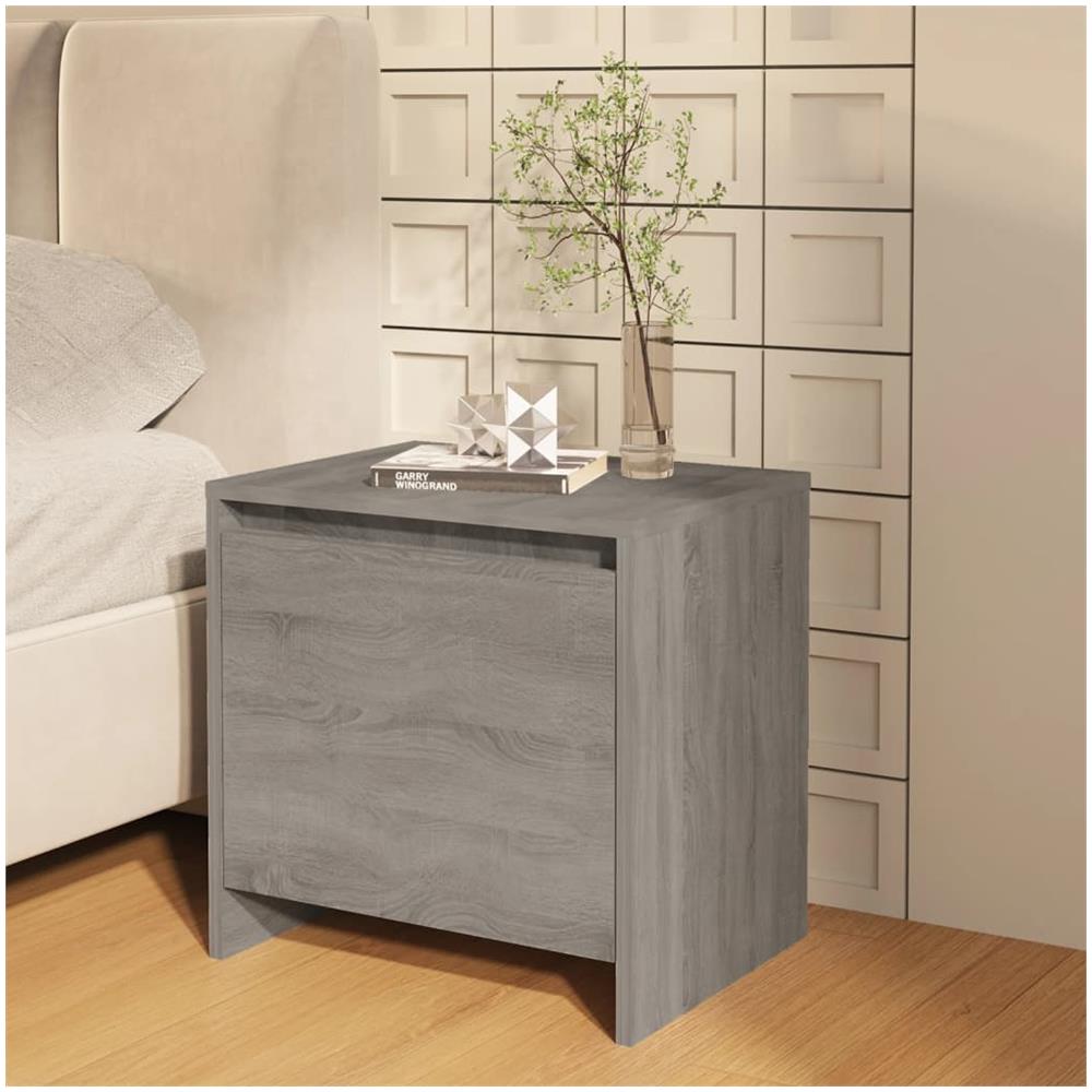 Comodino Grigio Sonoma 45x34x44,5 cm in Truciolato - Foto 1