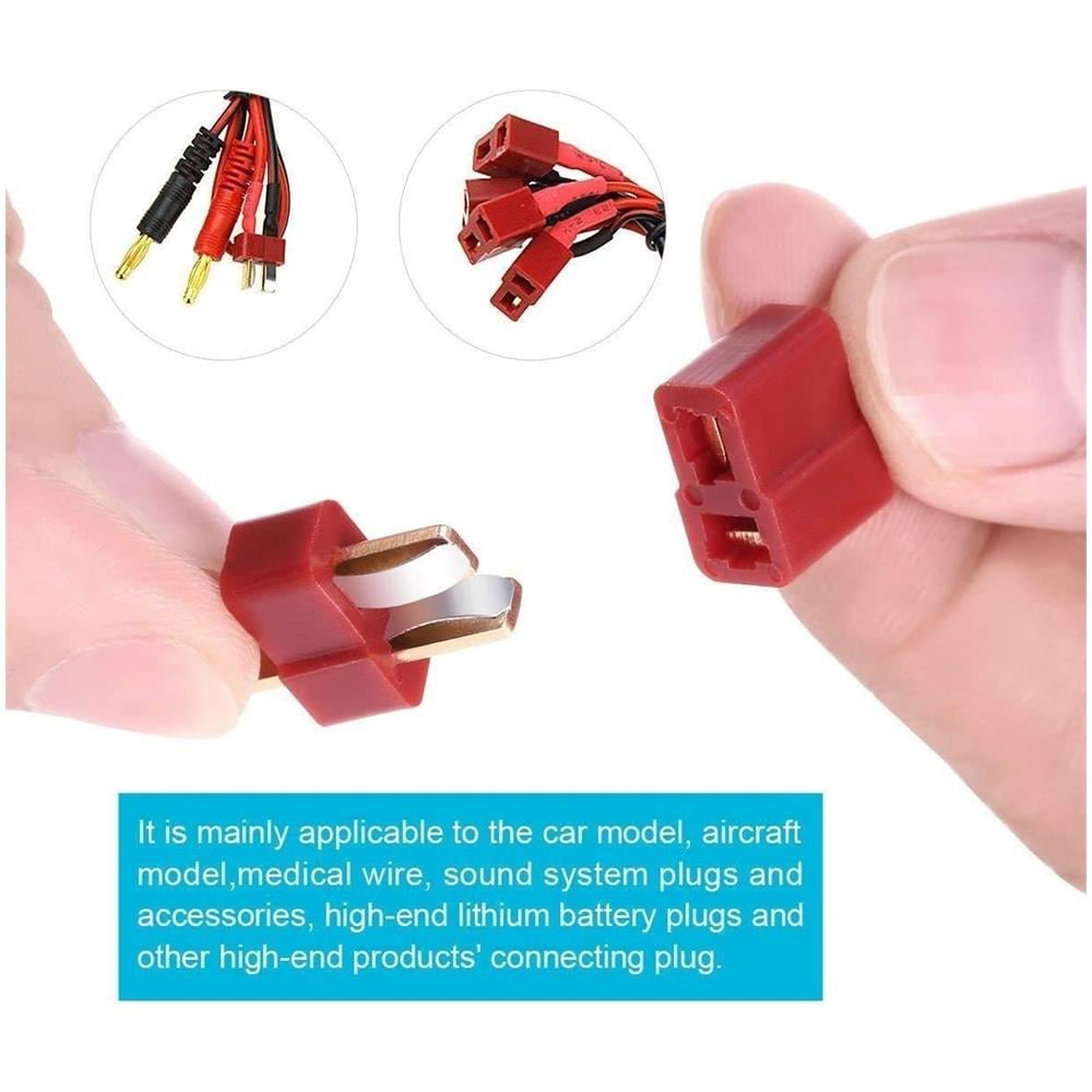 20 Connettori T-plug Couples Deans Stile Maschio E Femmina Con 40 Pezzi Tubo Shrink Per Batteria Rc Lipo - Foto 2