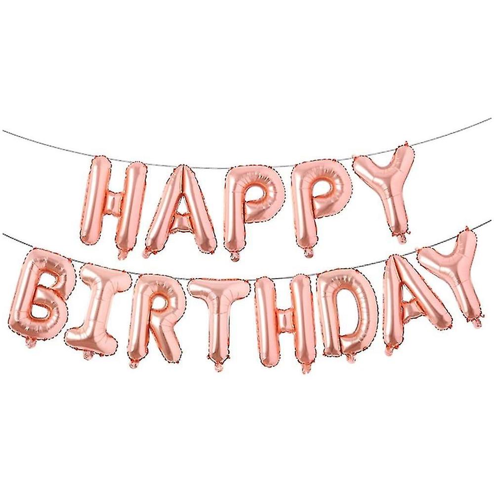 Ghirlanda Compleanno Oro Rosa - Decorazione Fai Da Te Per Feste, 5m Di Corda - Foto 5