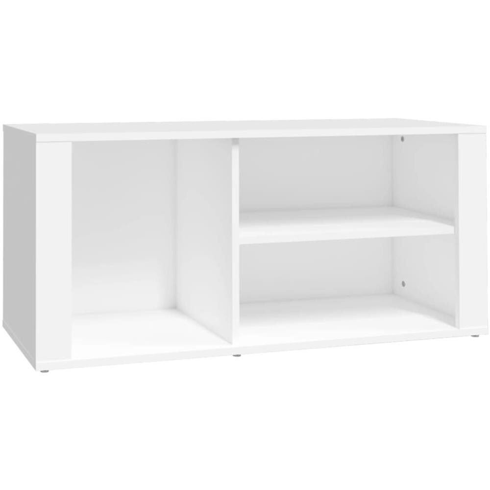 Scarpiera Bianco 100x35x45 Cm In Legno Multistrato - Foto 2