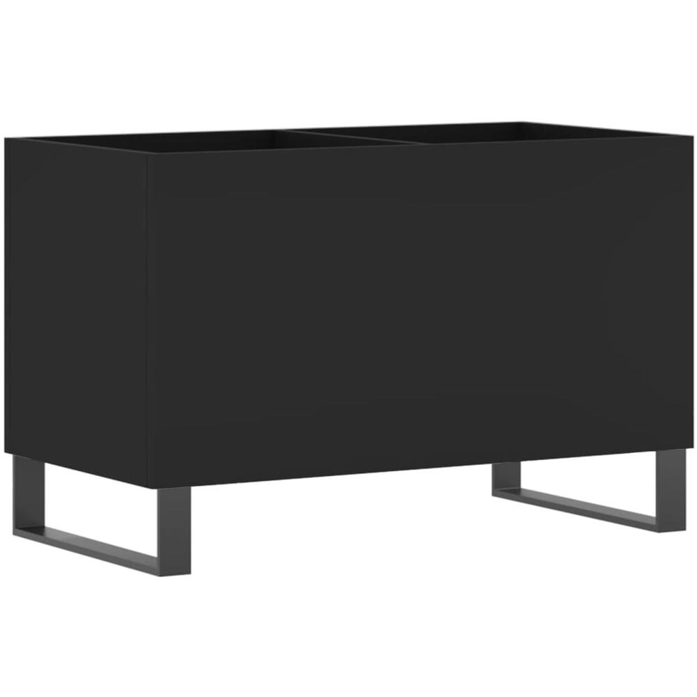Mobile Porta Dischi Nero 74,5x38x48 Cm In Legno Multistrato - Foto 1