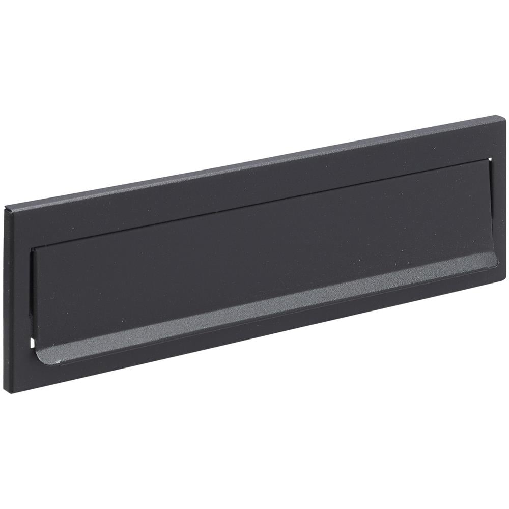 C604 Copri Fessura Buca Delle Lettere In Acciaio Per Porte O Cancelli Esterni, Portalettere Esterne, Apertura 23 X 3 Cm, Resistente, Nero - Foto 1