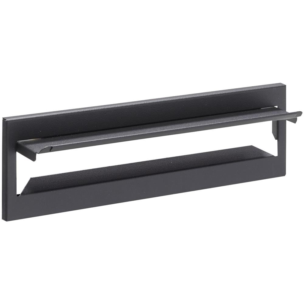 C604 Copri Fessura Buca Delle Lettere In Acciaio Per Porte O Cancelli Esterni, Portalettere Esterne, Apertura 23 X 3 Cm, Resistente, Nero - Foto 2