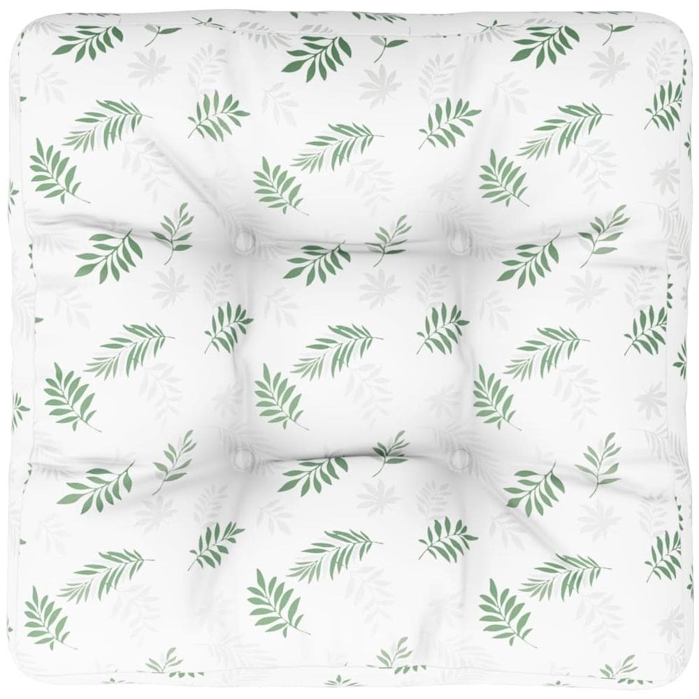 Cuscino Per Pallet Con Motivo A Foglie 60x60x12 Cm In Tessuto - Foto 2