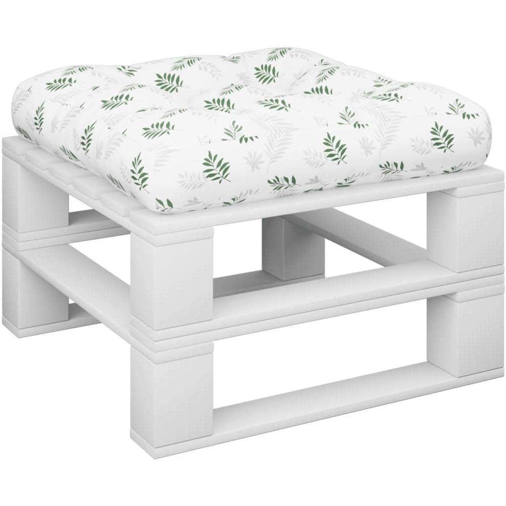 Cuscino Per Pallet Con Motivo A Foglie 60x60x12 Cm In Tessuto - Foto 3