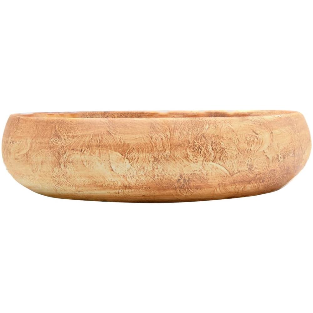 Lavabo Da Appoggio Marrone Ovale 59x40x15 Cm Ceramica - Foto 3