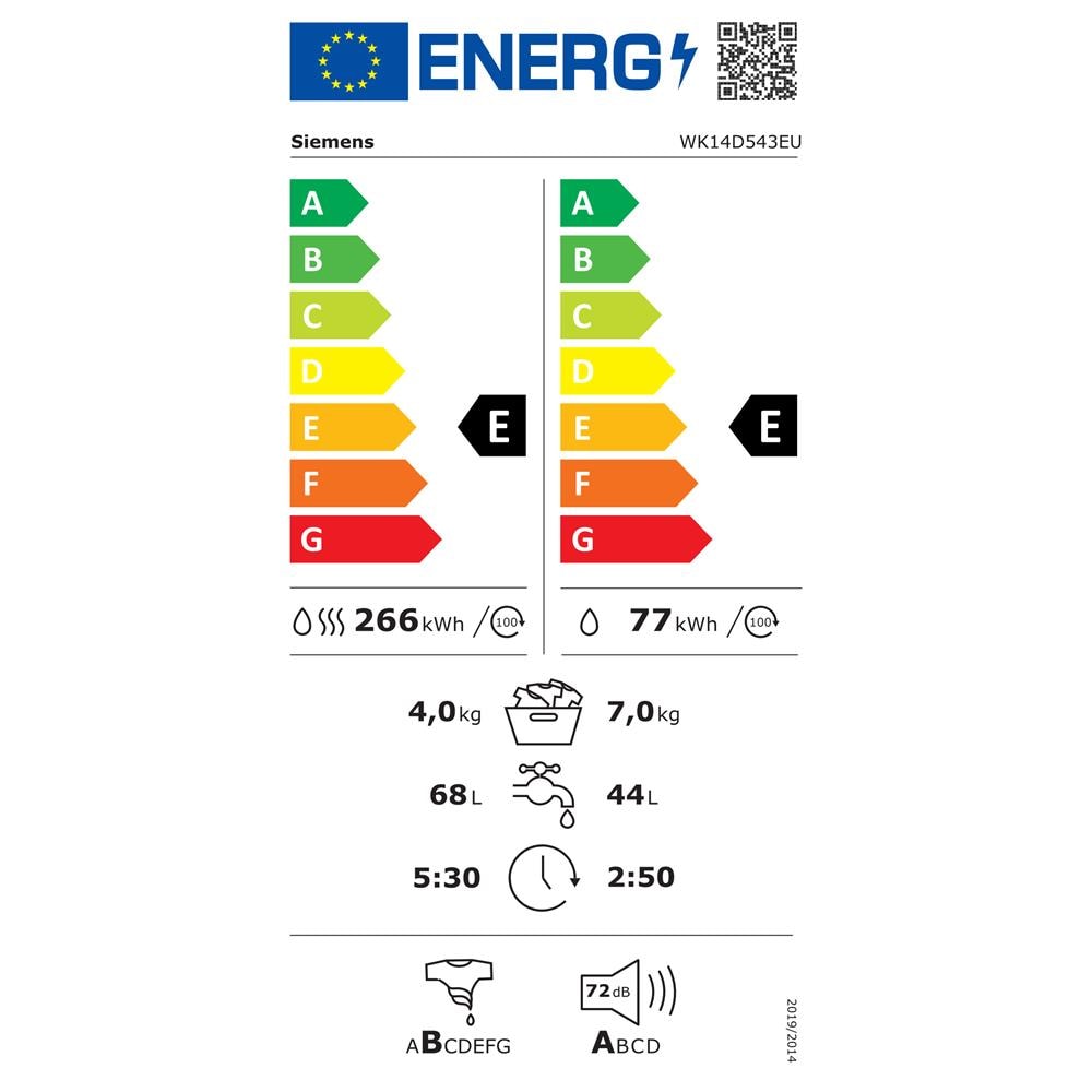 Lavasciuga iQ500 WK14D543EU Capacità Lav / Asc 7/4 Kg Classe E Velocità 1355 giri - Foto 2